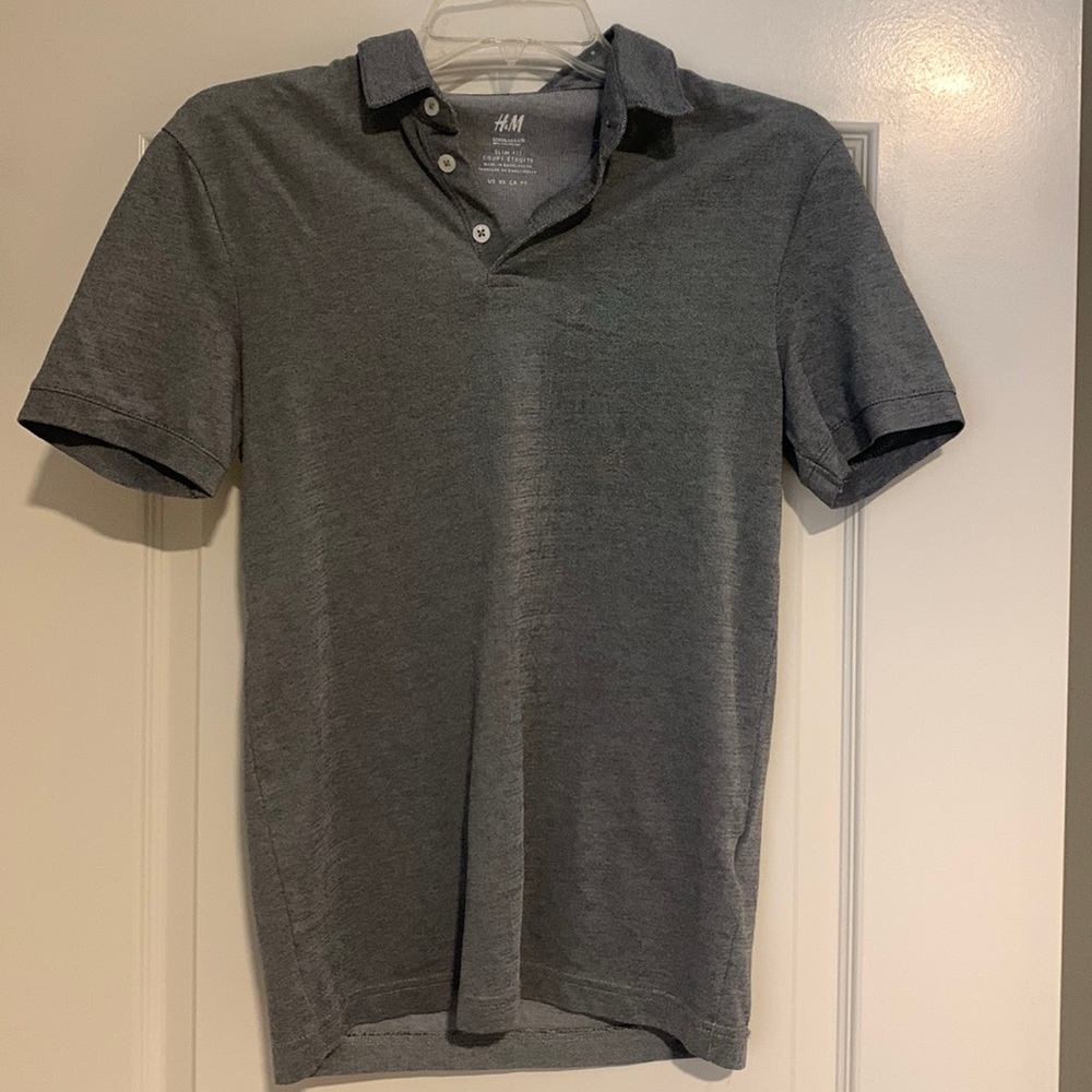 H&M Men’s XS grey polo shirt